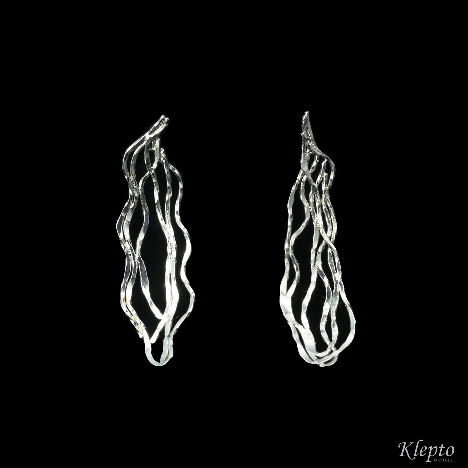 Wire-worked Silnova® Silver Earrings