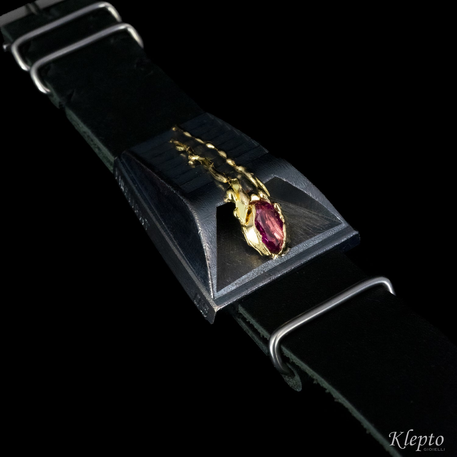 Bracelet in Silnova® Silver and Firelight Gold