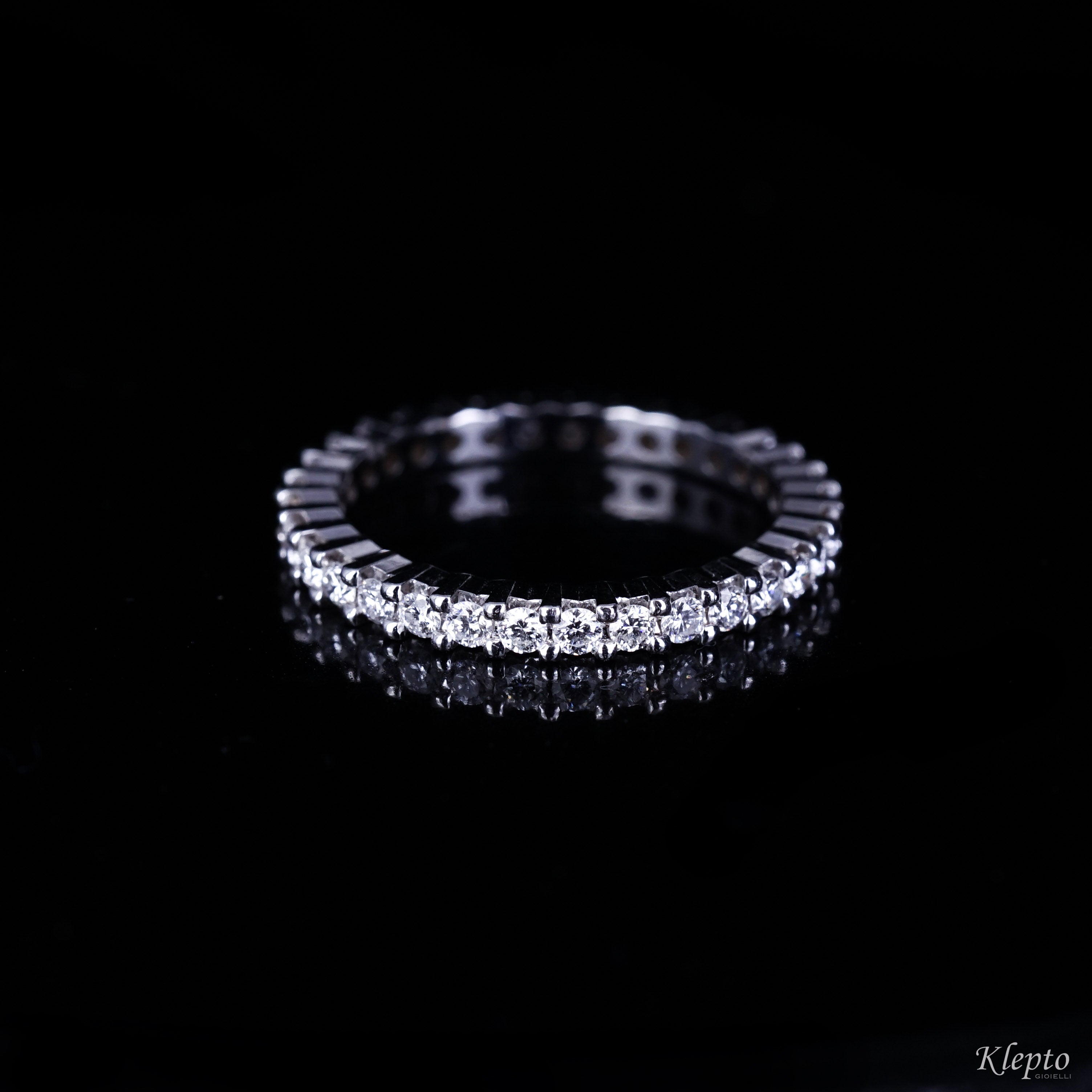 Infinity in turned white gold