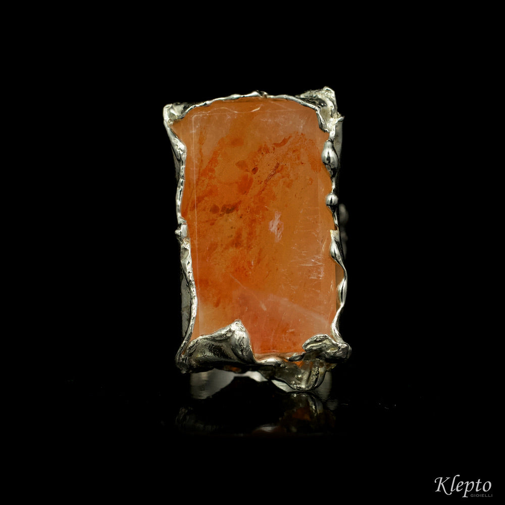 Silnova and Agate silver ring