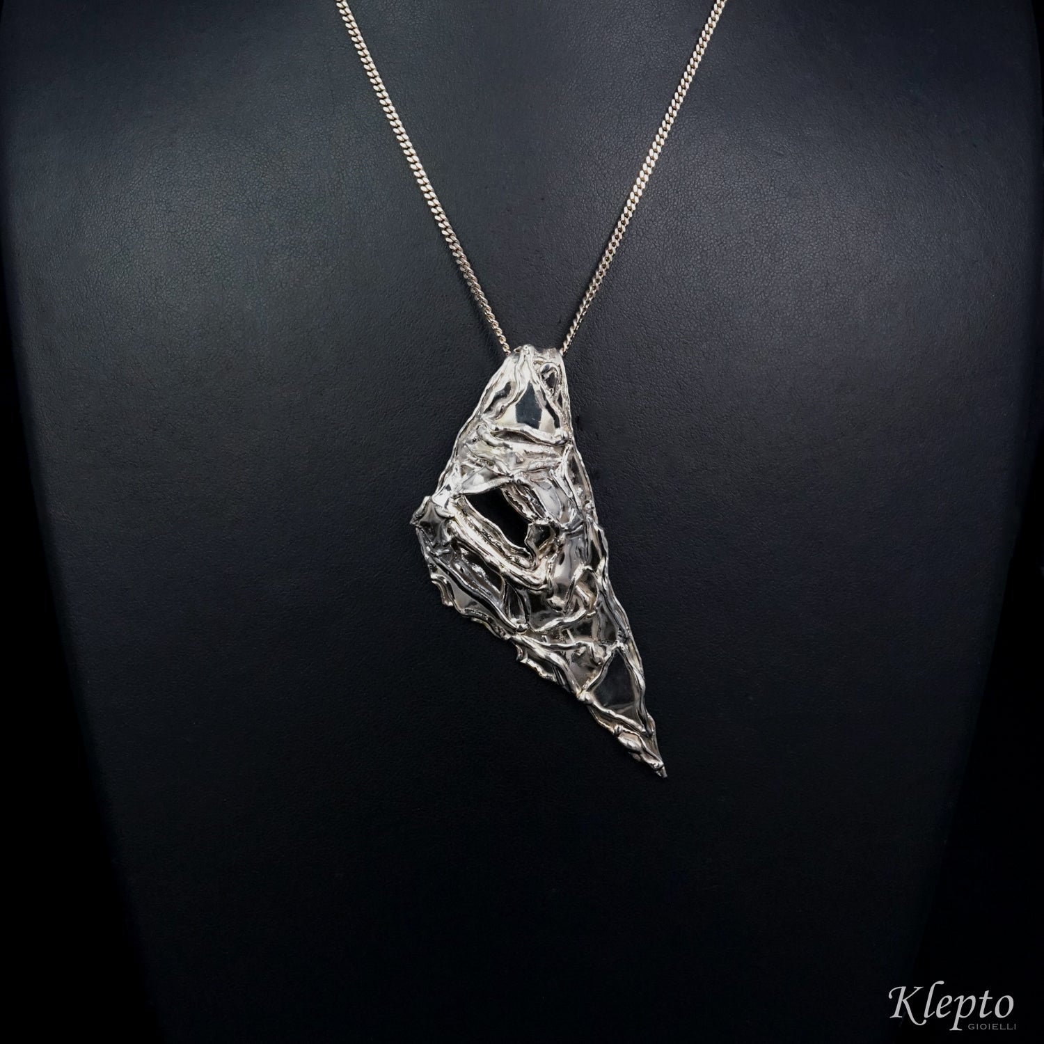 Large Silnova® Silver Pendant with Iolite