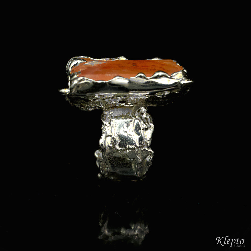 Silnova and Agate silver ring