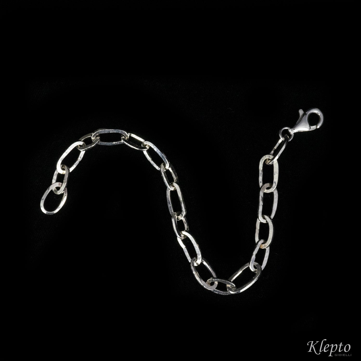 Silver Silnova® bracelet with ring chain
