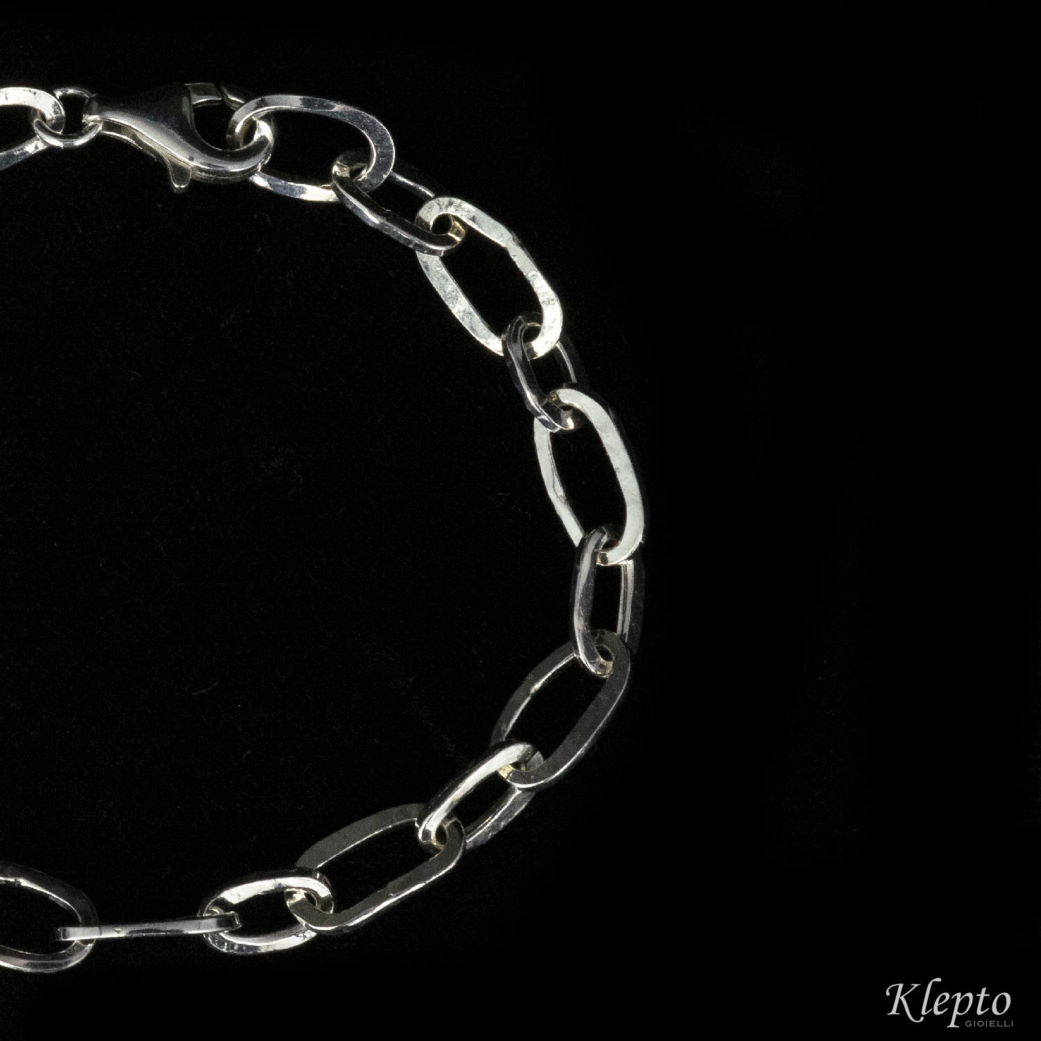 Silver Silnova® bracelet with ring chain