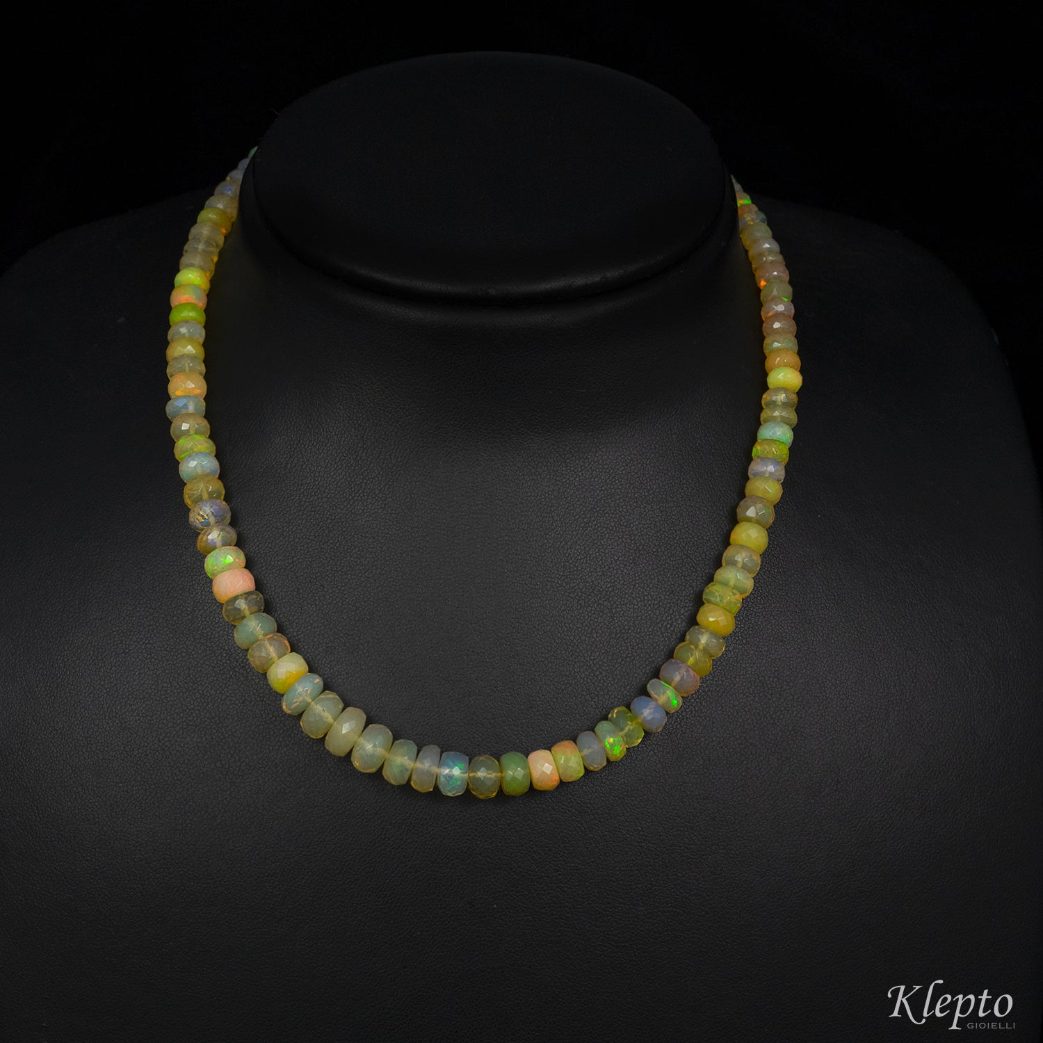 Opal choker necklace
