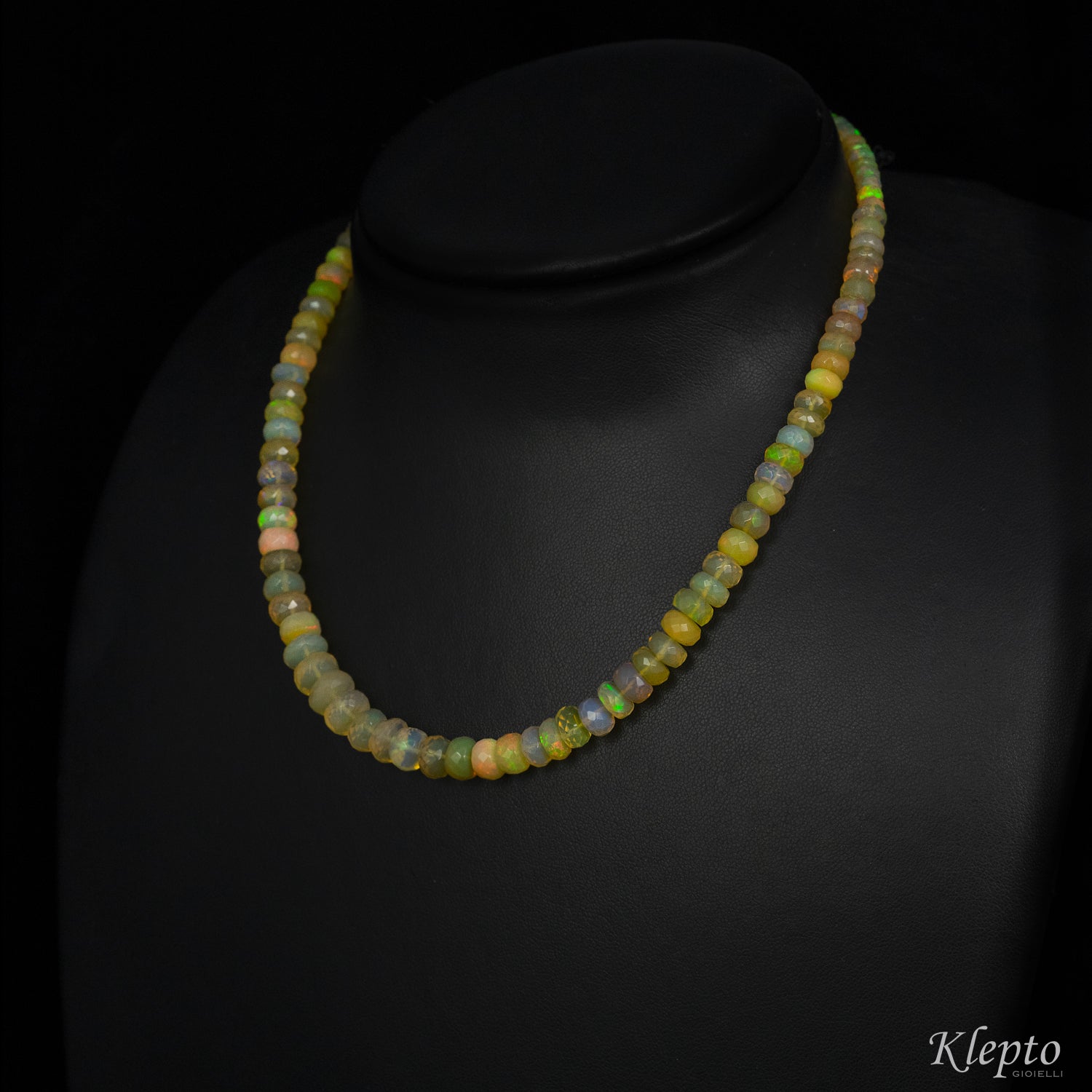 Opal choker necklace
