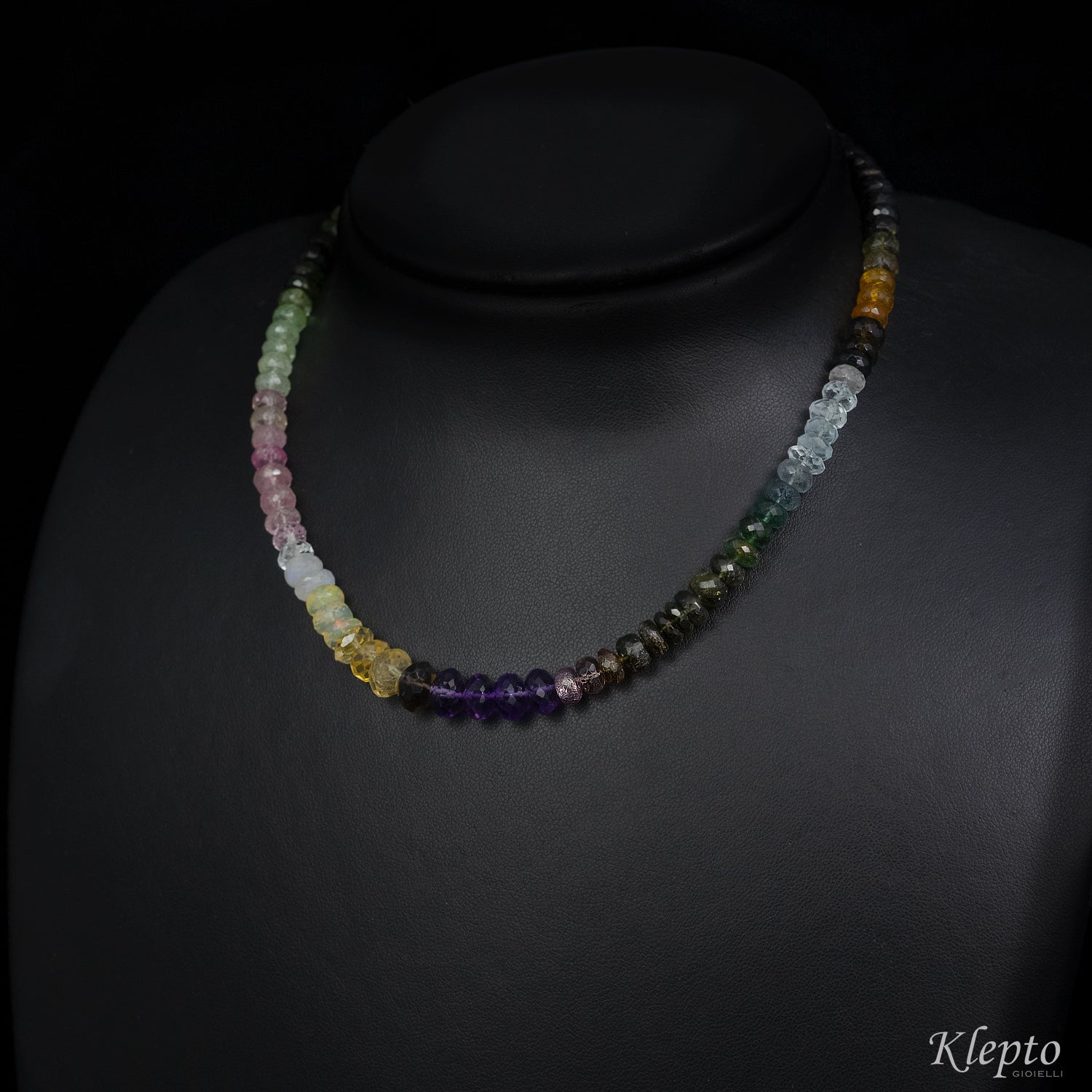 Choker necklace with Tourmalines