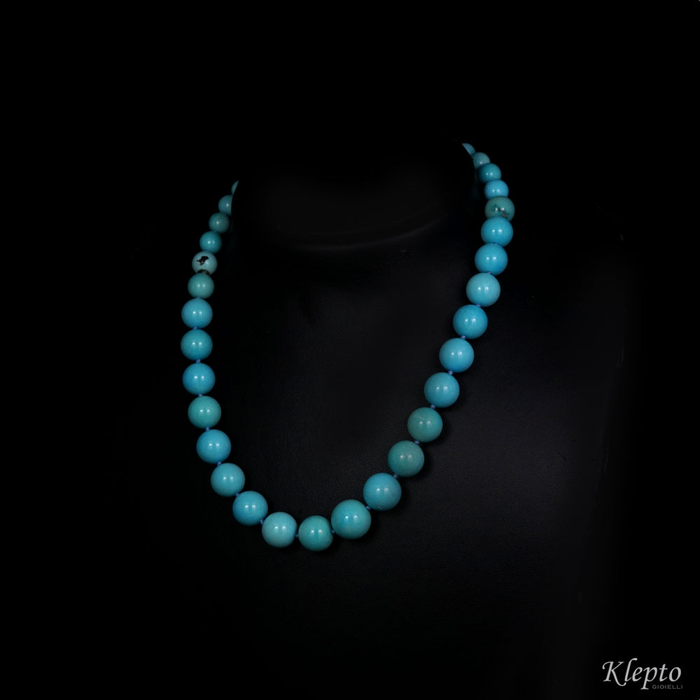 Gold necklace with Turquoise